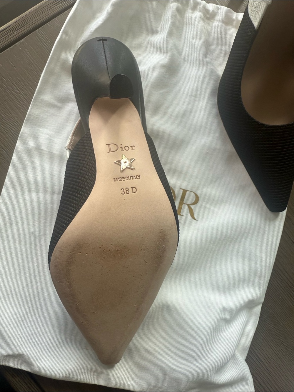 Dior Black Pointed J'Adior Slingback Mules - Picture 3 of 5